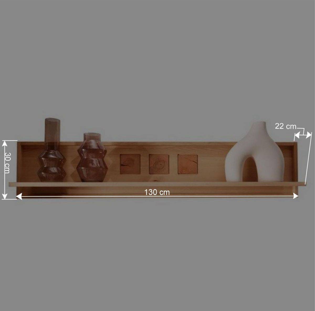 Designer Wohnwand aus massiver Kernbuche - Sarosca (vierteilig)