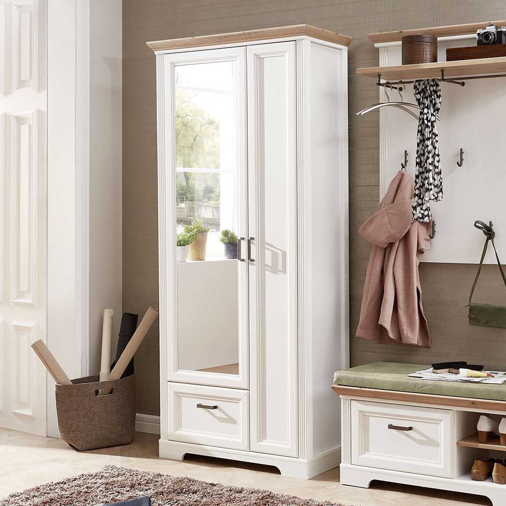 93x204x41 Dielenschrank mit Spiegel - Nurelcas