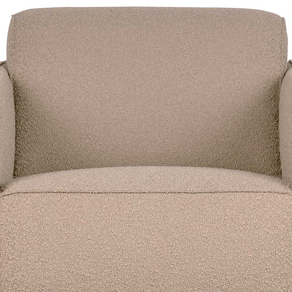 Federkern Sessel in Beige Buklee - Cadiere