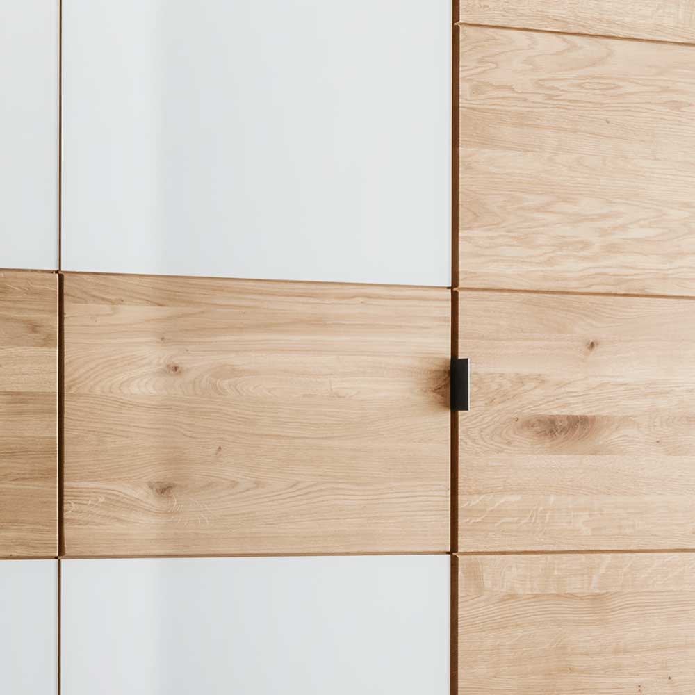 4-türiger Wildeiche Kleiderschrank mit Passepartout - Vangoss