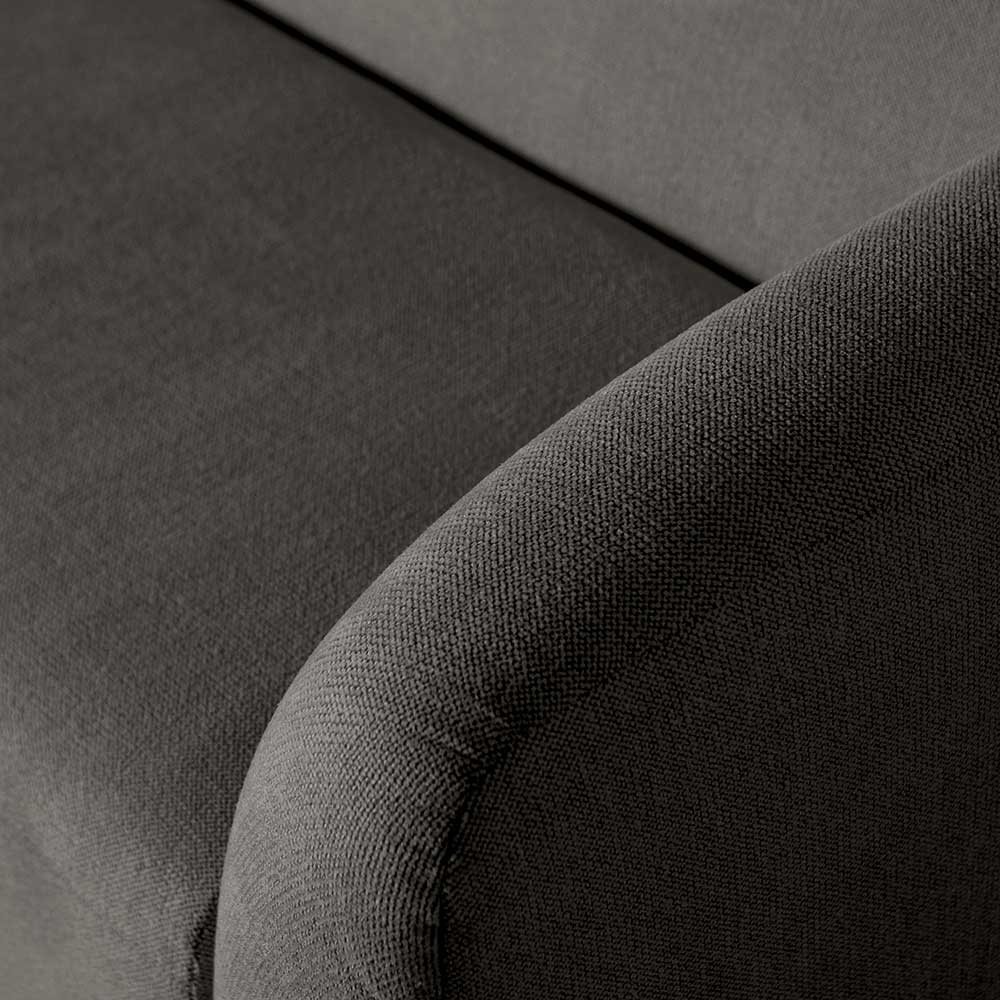 Skandi Chenille Sofa in Schwarzgrau - Prattl