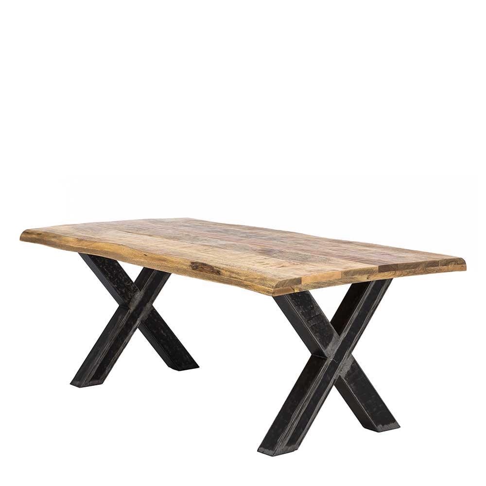 5 Größen Mango Designtisch mit Baumkante - Juniore