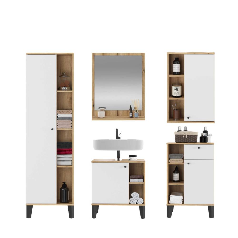 Badezimmer Komplett-Einrichtung Set - Naviron (fünfteilig)