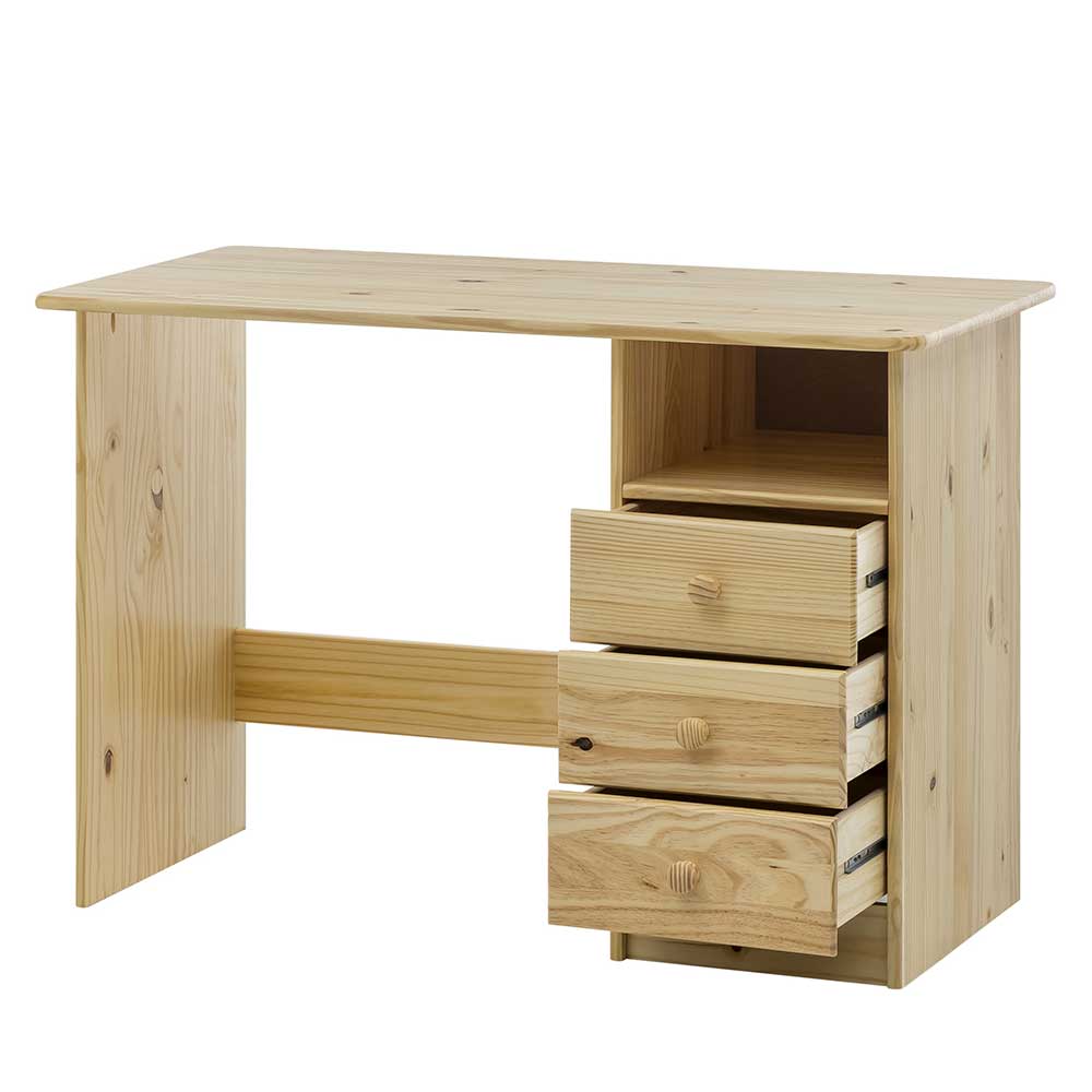 110x54 Kleiner Schreibtisch aus Kiefer Massivholz - Bibulath