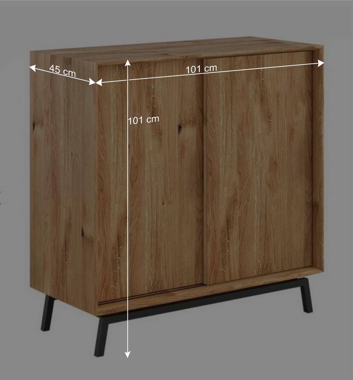 Schiebetüren Highboard mit Flaschenfächern - Fabiella