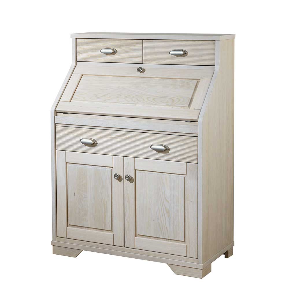 87x117x44 cm Sekretär aus Eiche White Washed - Larioja