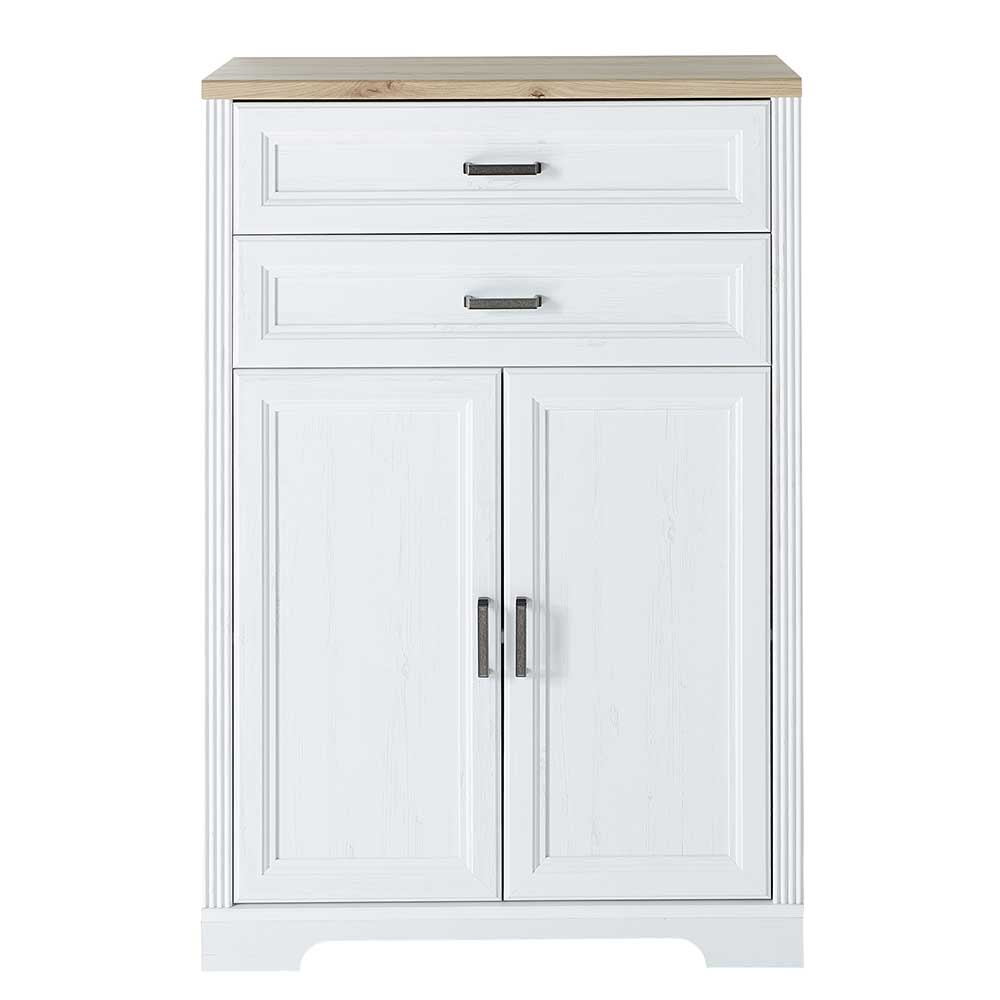 86x127x38 Büro Ordnerschrank 2-türig & 2 Schubladen - Mehady