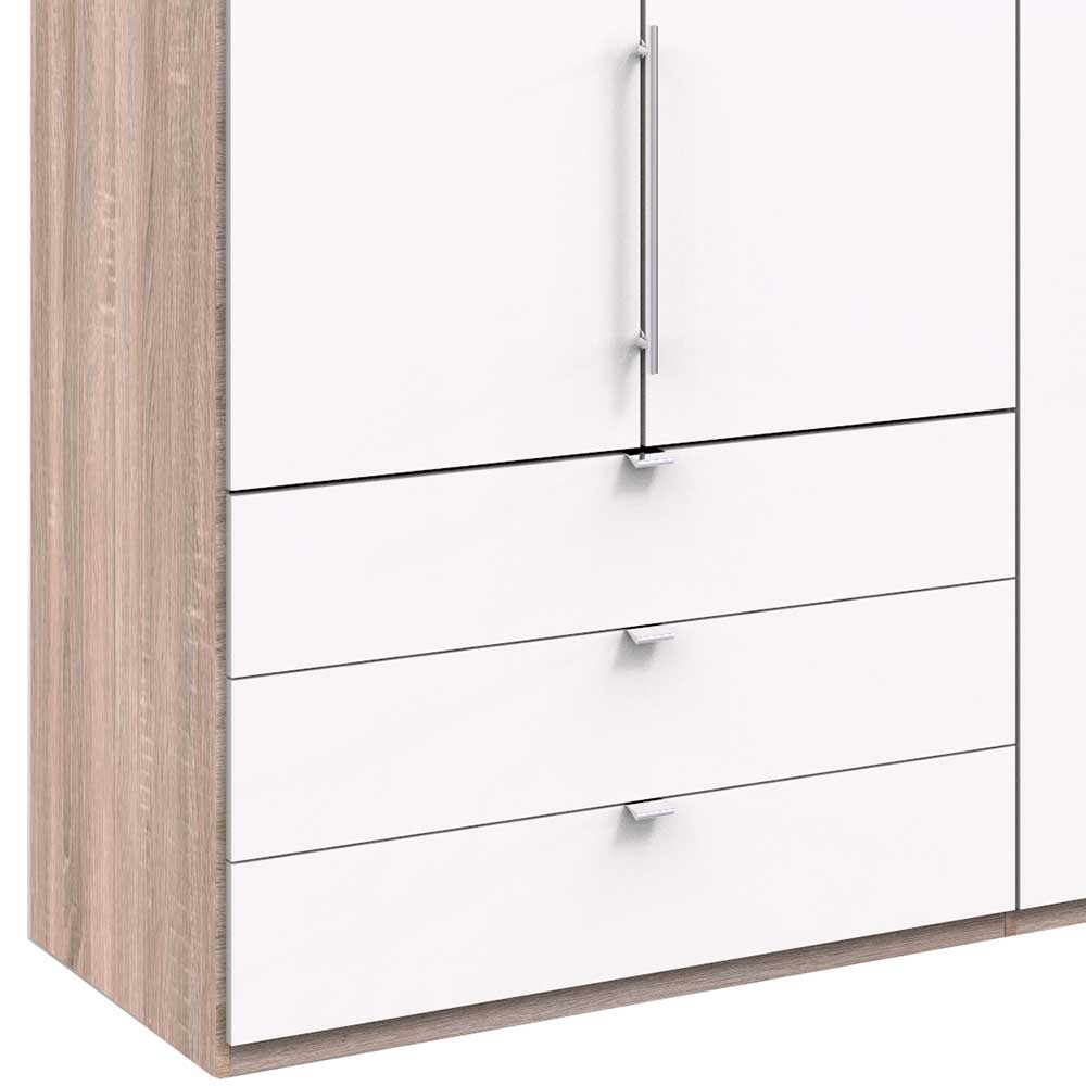 Kleiderschrank kombiniert 2 Falttüren - Vaclyn