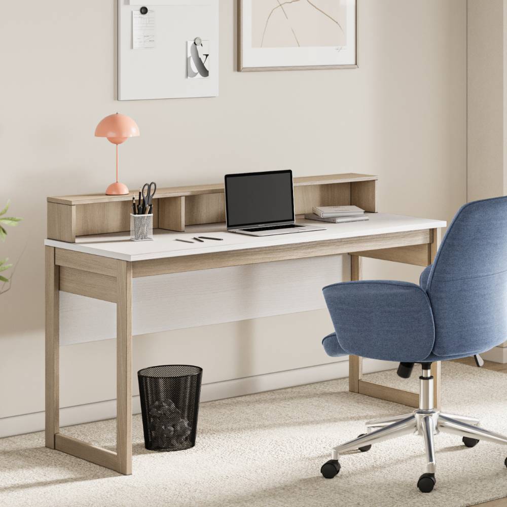 Arbeitszimmer Möbel-Kombi in Weiß - Ovidio (dreiteilig)