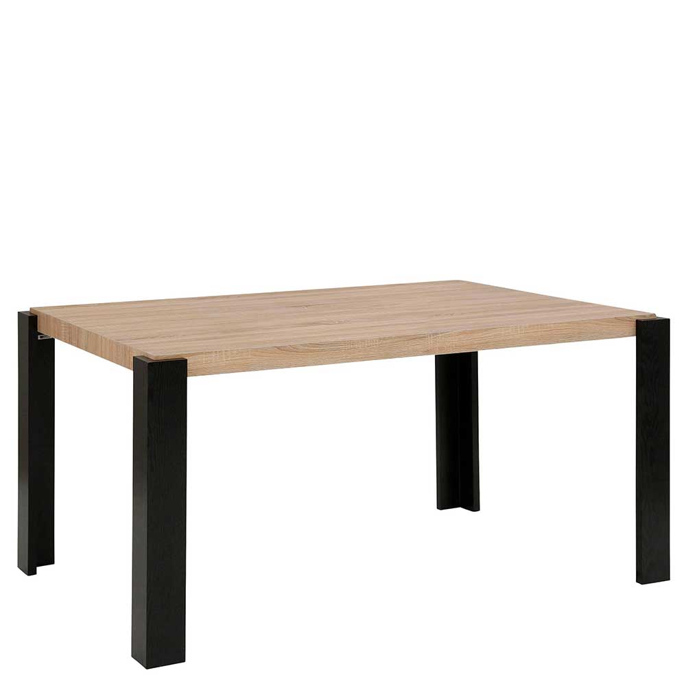 Esszimmer Tisch in Holzoptik Eiche & Schwarz - Cigano