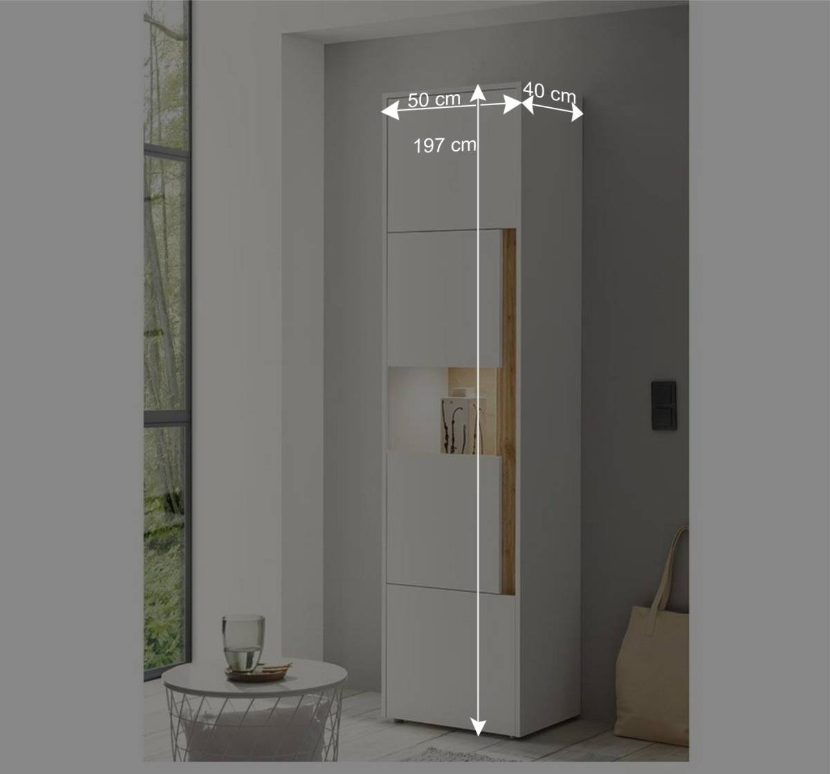 Design Wohnwand 270 cm breit - Nonessia (vierteilig)