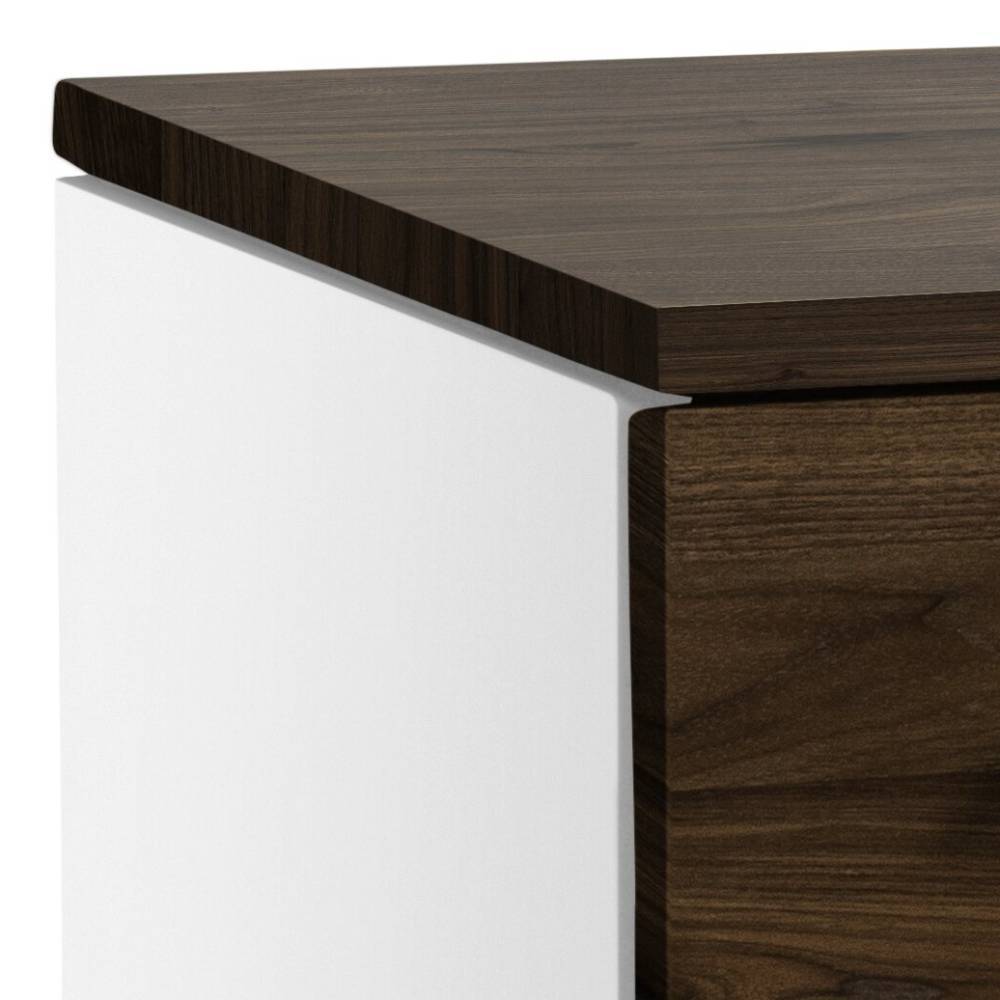 Schubladen-Hochkommode in Nussbaumfarben - Askola