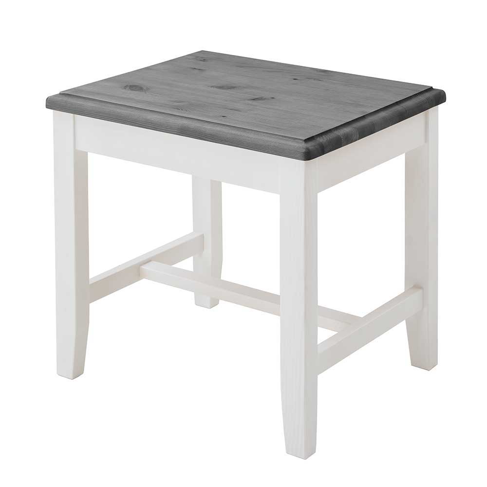 Modern Country Frisiertisch Set zweifarbig - Mirandesca (dreiteilig)
