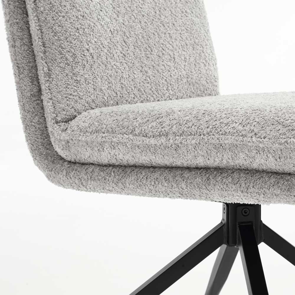 Design Esstisch Drehstuhl in Grau - Regison (2er Set)