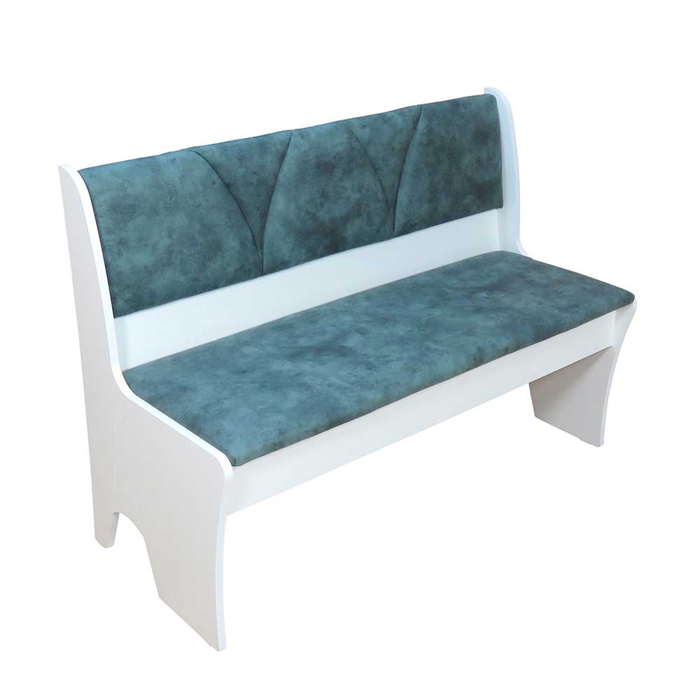 Esszimmerbank in Vintage Blau & Weiß Oratio mit Stauraum