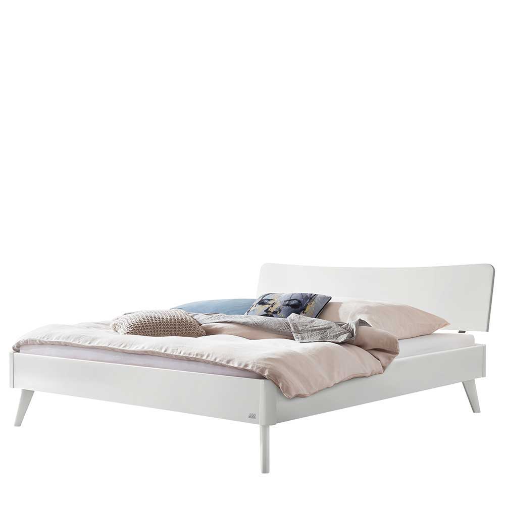 Weißes Bett in 140x200 aus MDF - Senore