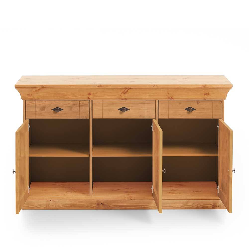 Kiefer-Massivholz Sideboard Piatra im Landhausstil