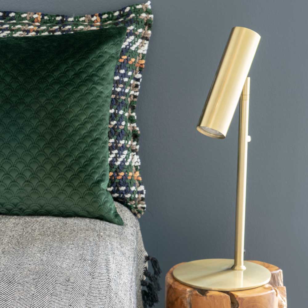 Elegante Tischlampe in Messingfarben - Jailus