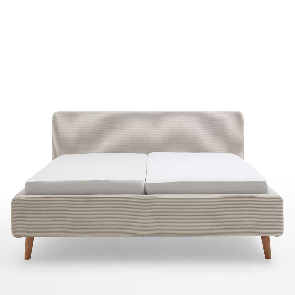 Cord Doppelbett in Beige - Assjan
