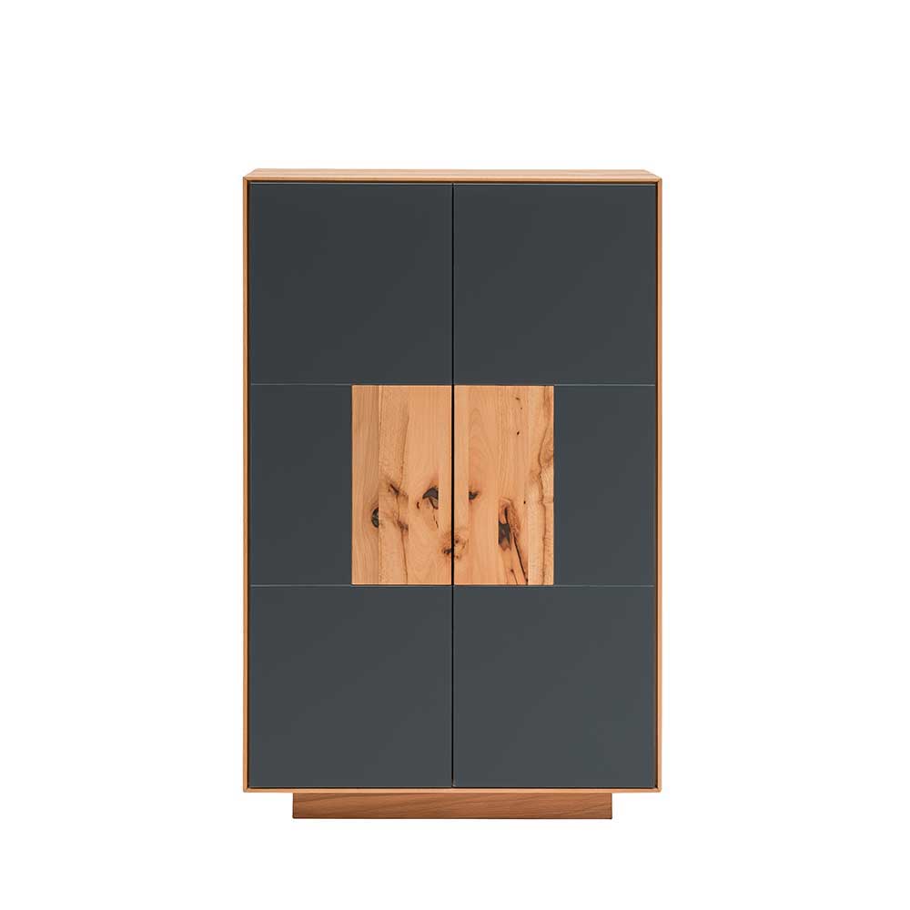 72x112 Schuhschrank aus Glas Anthrazit - Mandrey