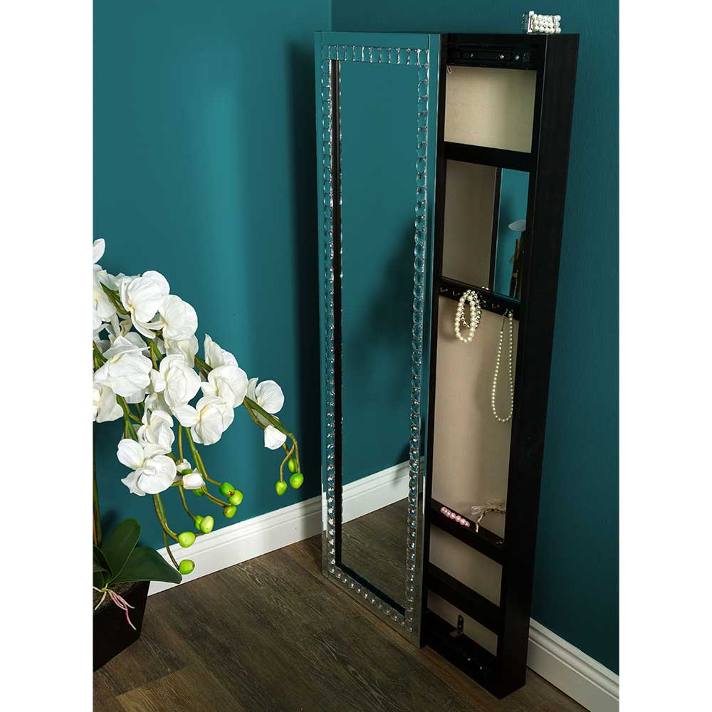35x120x9 cm Schmuckschrank mit Spiegel-Schiebetür - Calocta