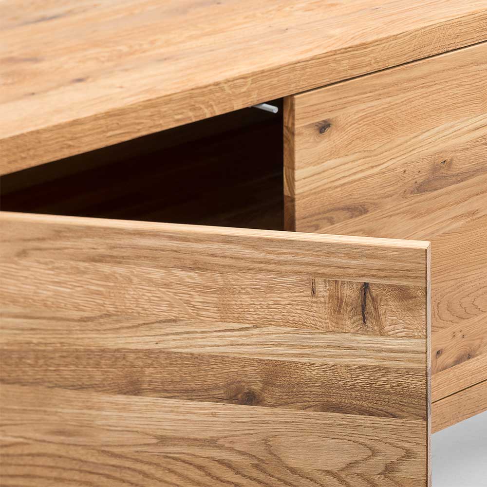 180x75x45 Asteiche Sideboard mit Metallfüßen - Ventida