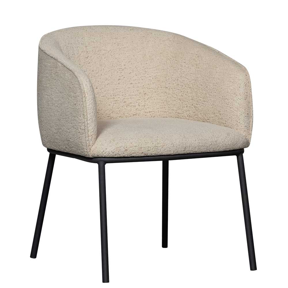 Esstisch Sessel in Beigegrau Boucle - Ayfina