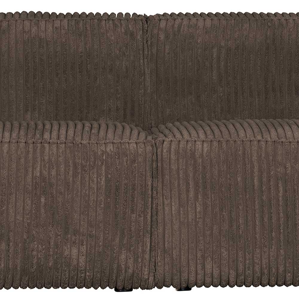 Schlammfarbene Cord Couch in modernem Design - RIBE