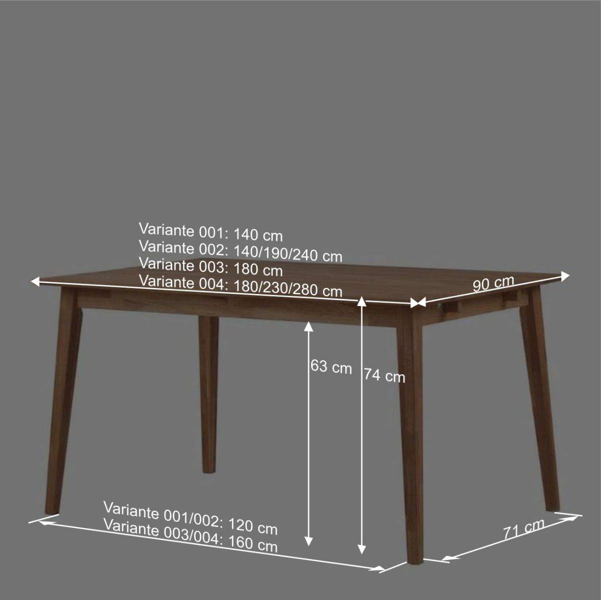 Eiche Massivholz Essenstisch geölt - Number