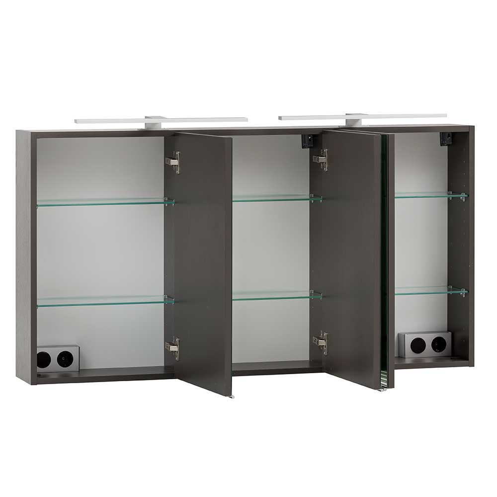 120x68x20 Spiegelschrank mit 3 Türen - Agiruan