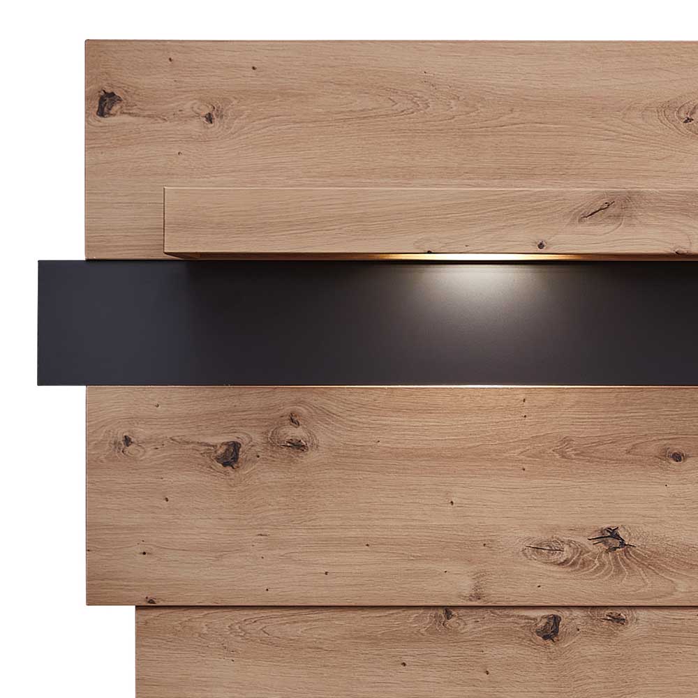 Wandpaneel mit Ablage & LED Beleuchtung - Kuetra