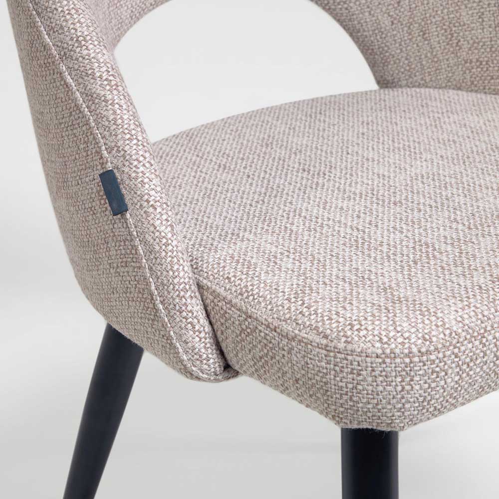 Küchenstühle in Beige & Schwarz - Setrevi (4er Set)