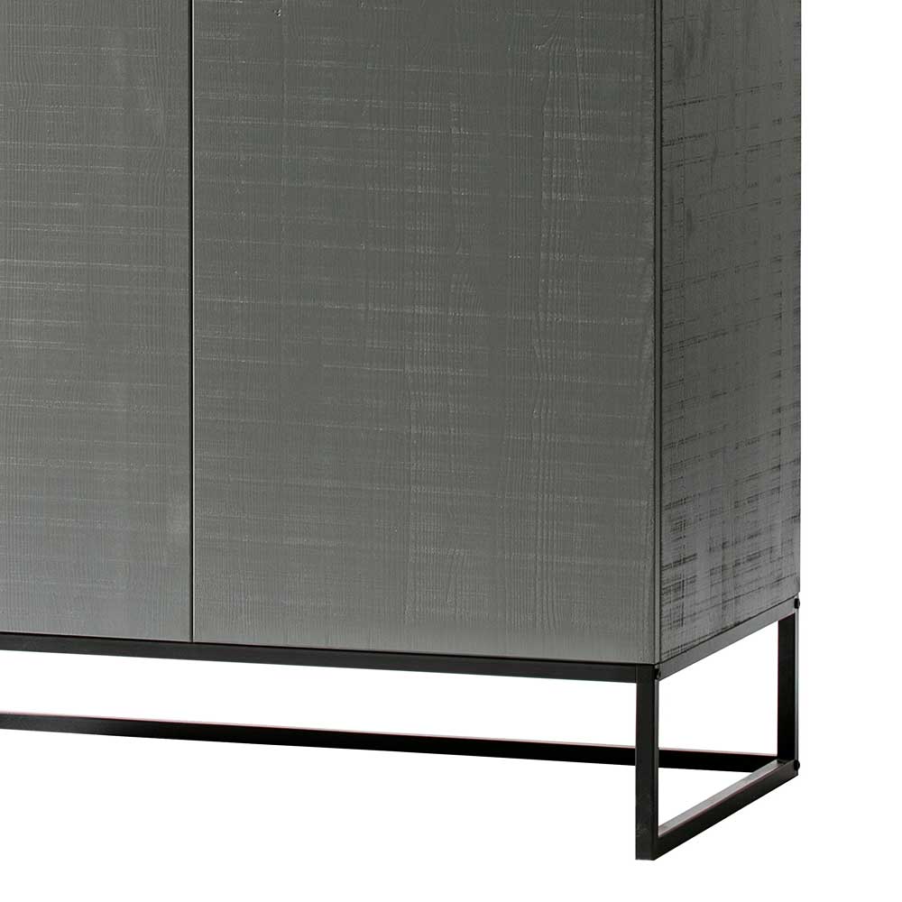Moderner Kleiderschrank in Grau & Schwarz - Firgetta