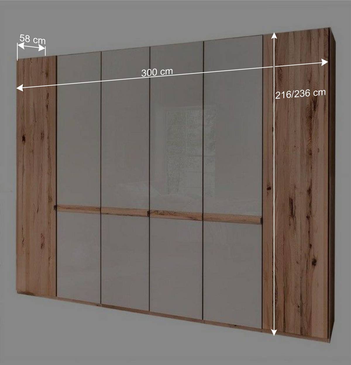 Großer Kleiderschrank mit sechs Türen - Krofun