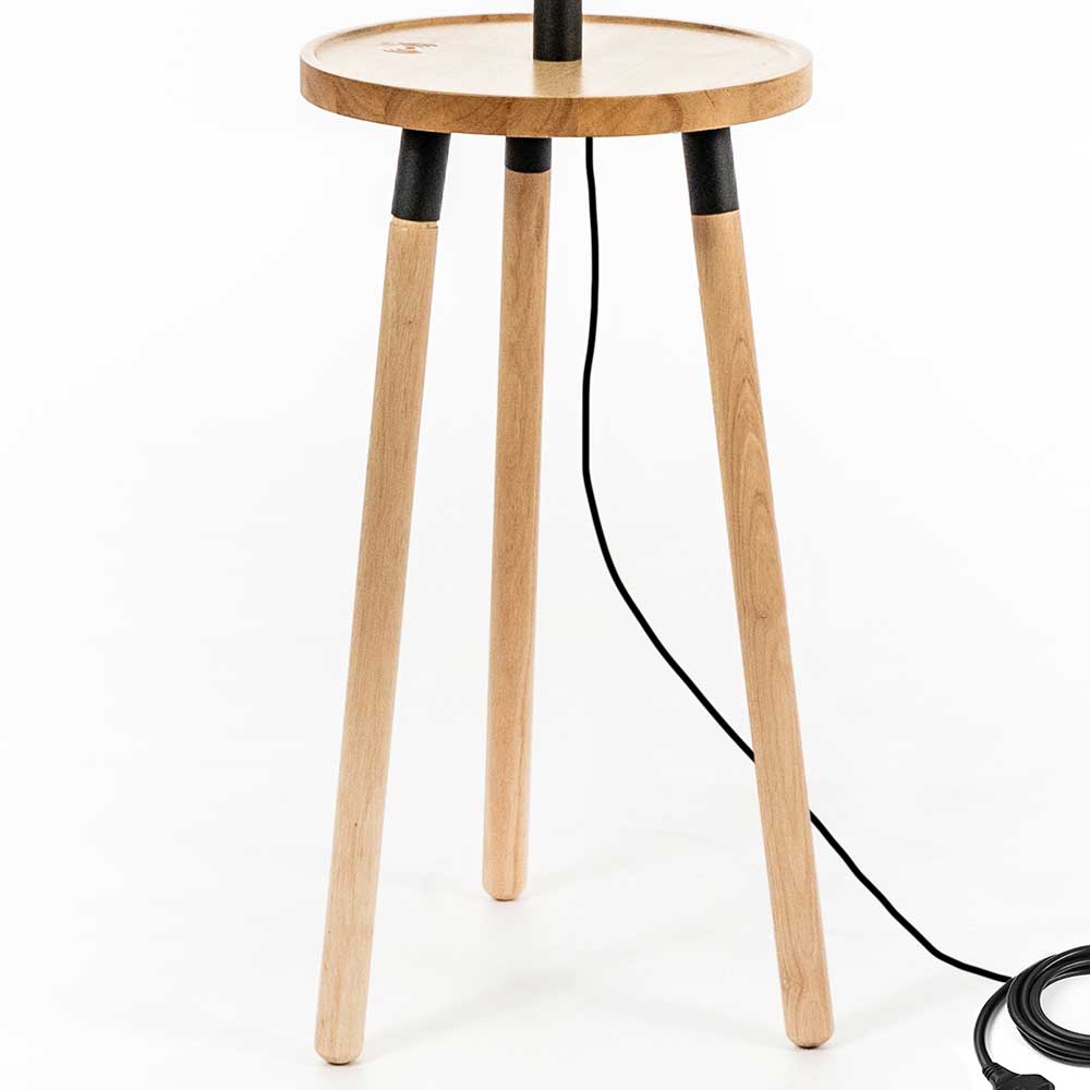 Skandi Stehlampe mit Ablage - Avigano