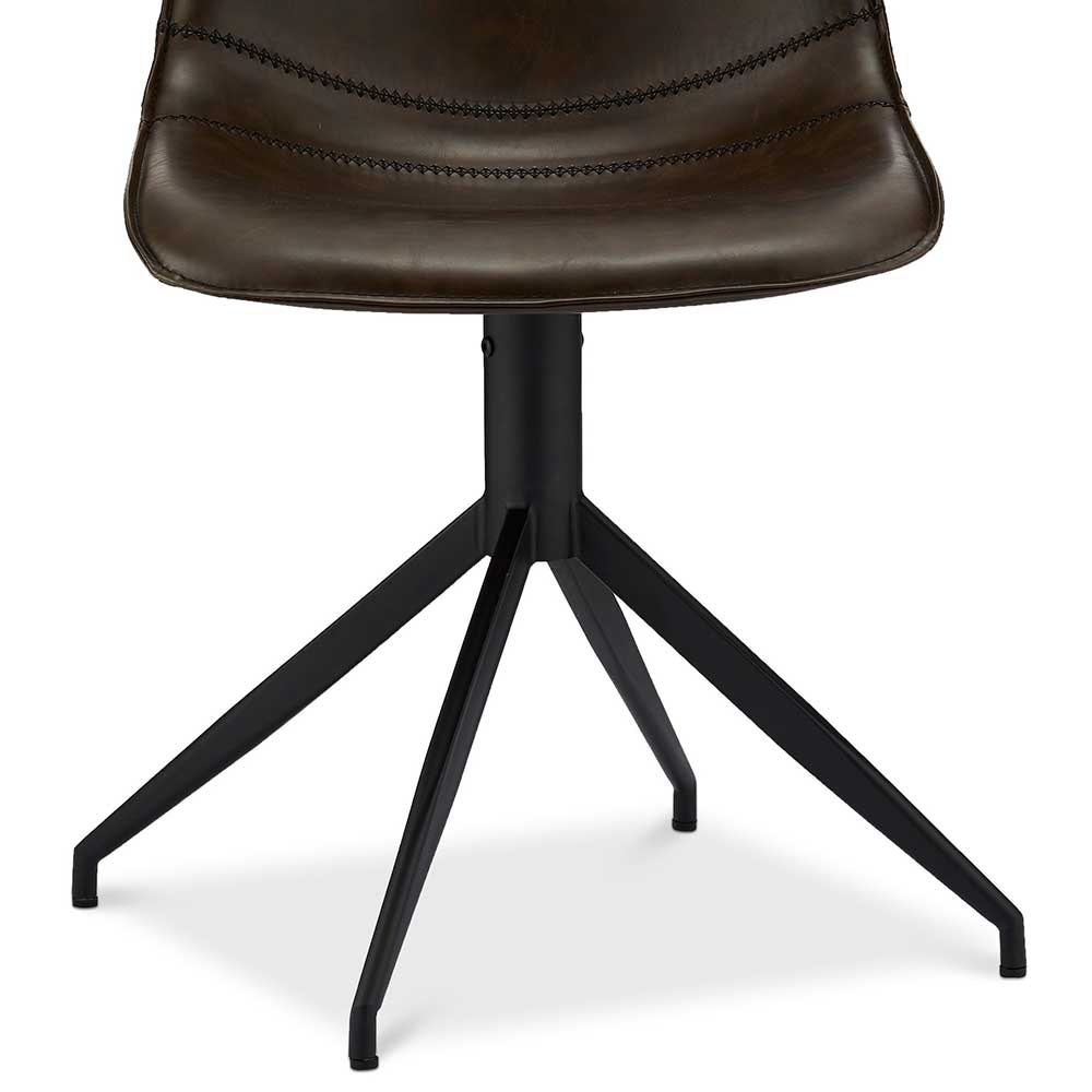 Top Schalenstuhl-Set in Dunkelbraun - Kleera (2er Set)