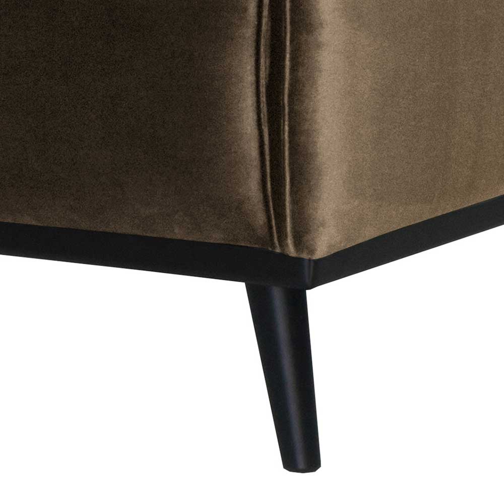 Samt Loungsesessel in Taupe - Jessma