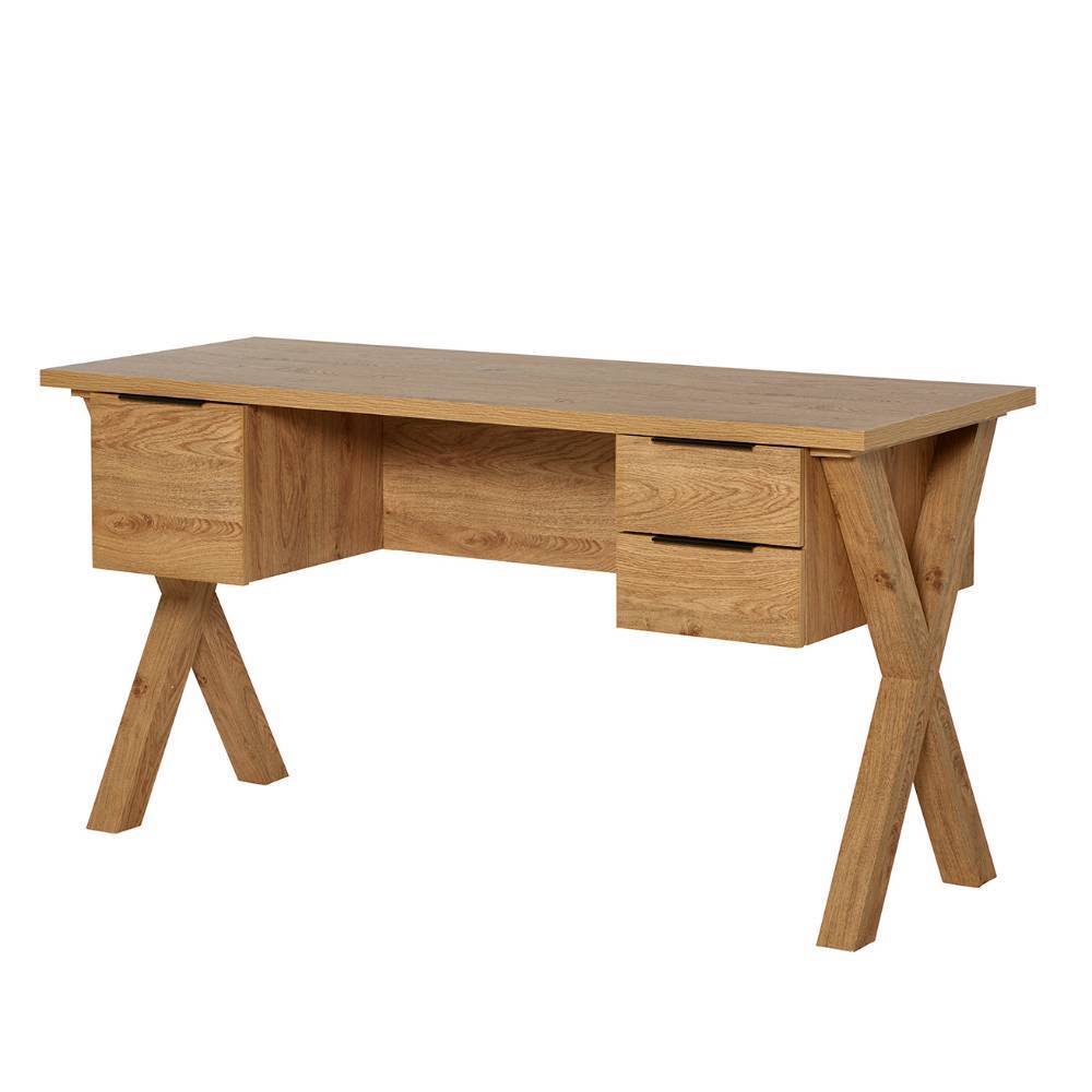 Design-Schreibtisch in Holzoptik Eiche - Alonso