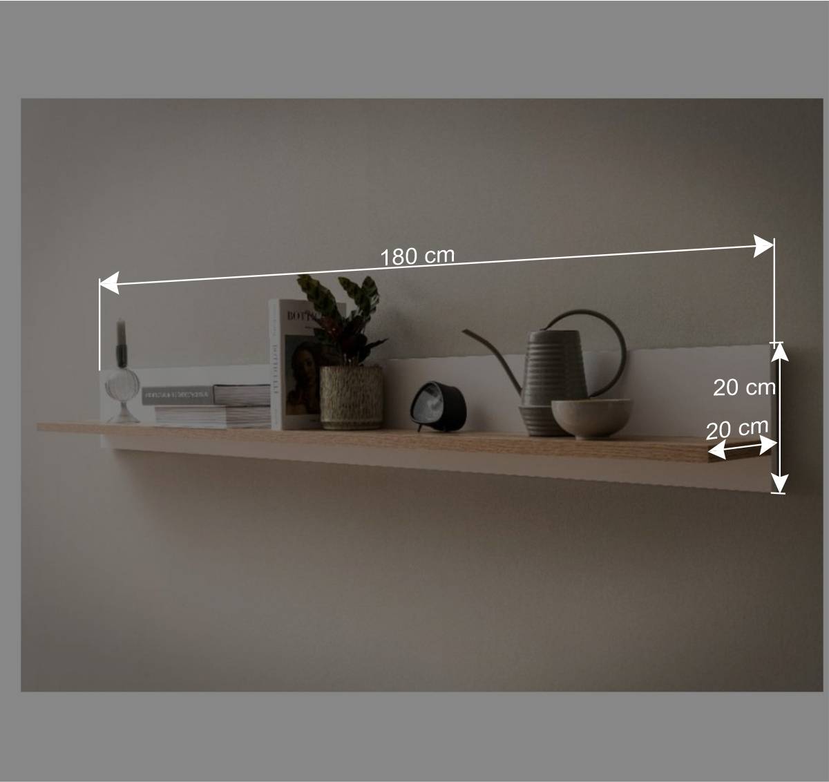 Design Wohnwand in Weiß - Acke (vierteilig)