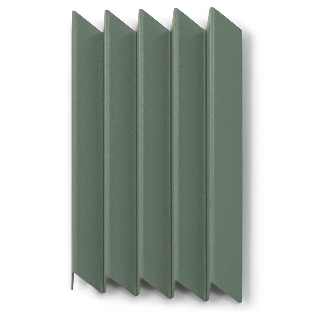 Modernes graugrünes Design-Garderobenpaneel aus Metall für die Wand – Onlio
