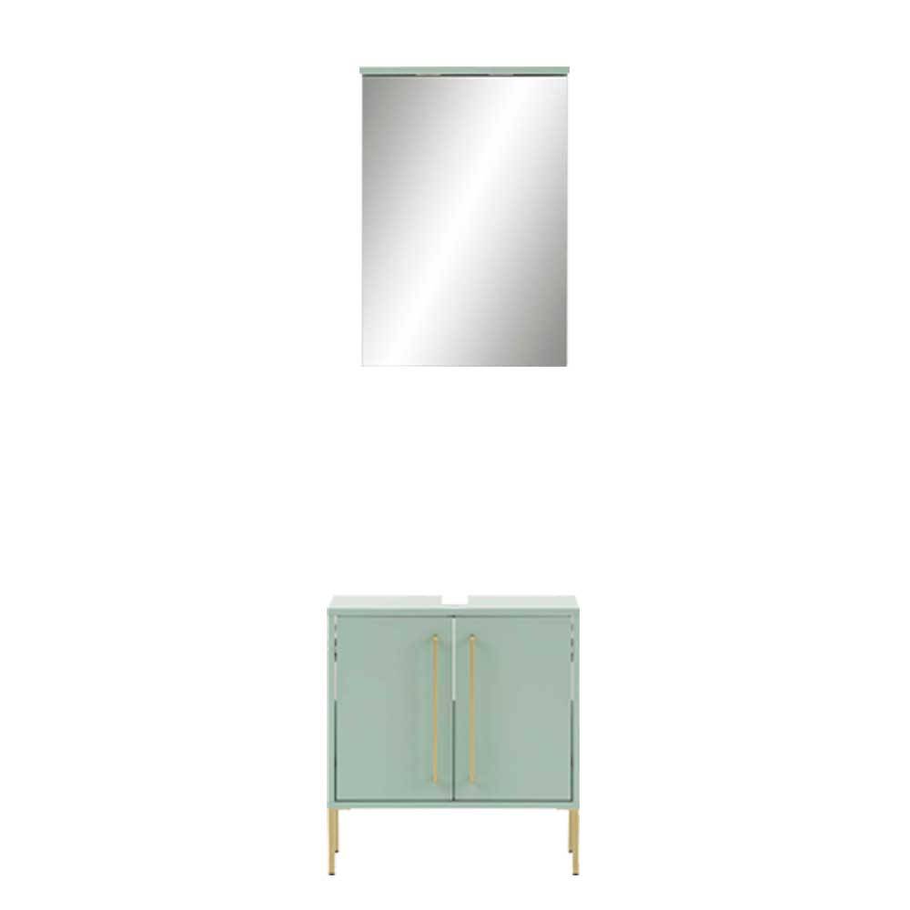 Badmöbel Set in Mint Grün & Gold - Aparcian (zweiteilig)