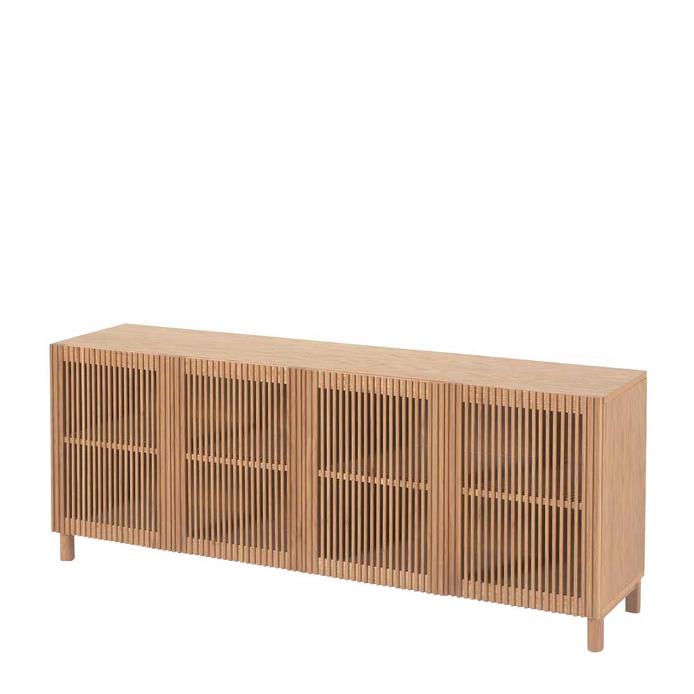 180x72x43 Sideboard mit vier Lamellen Türen - Azuro