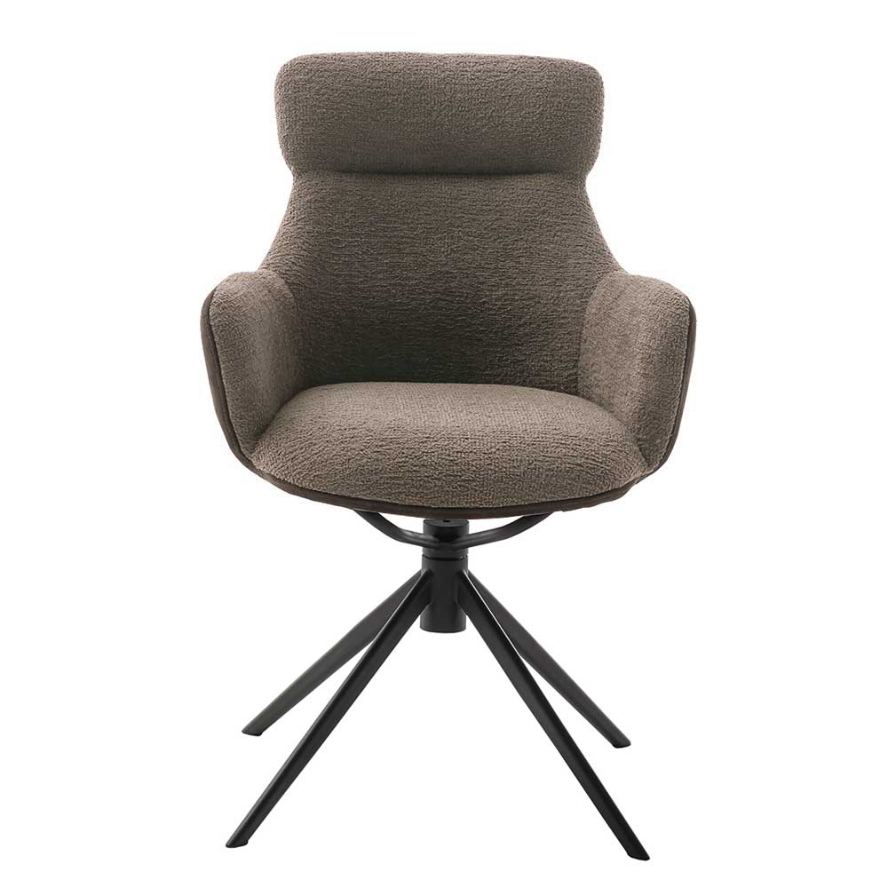 Tischsessel in Schlamm & Schwarz - Colles (2er Set)