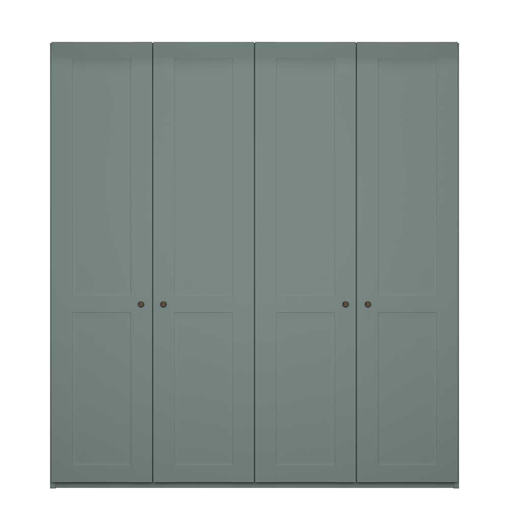 Kleiderschrank 4-türig in Graugrün - Rajavo