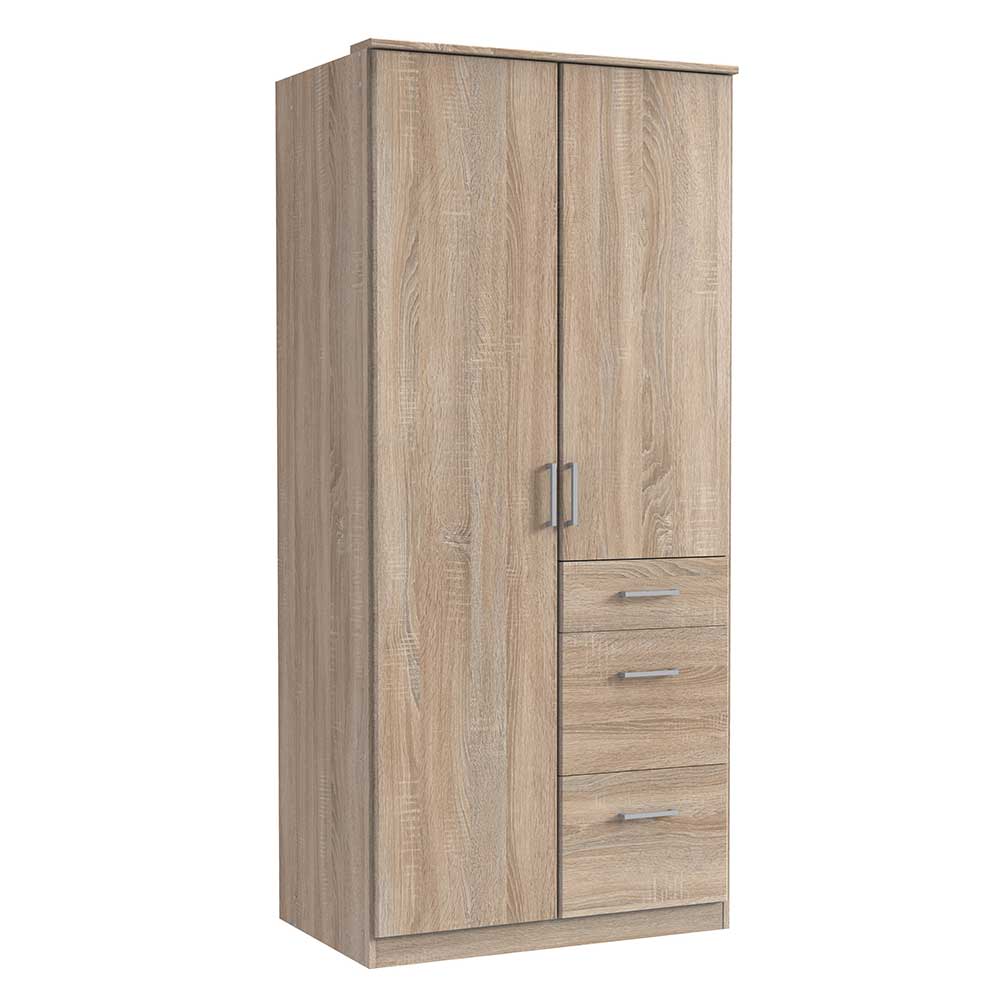Kleiderschrank in Eiche Sägerau Holzoptik - Citerna