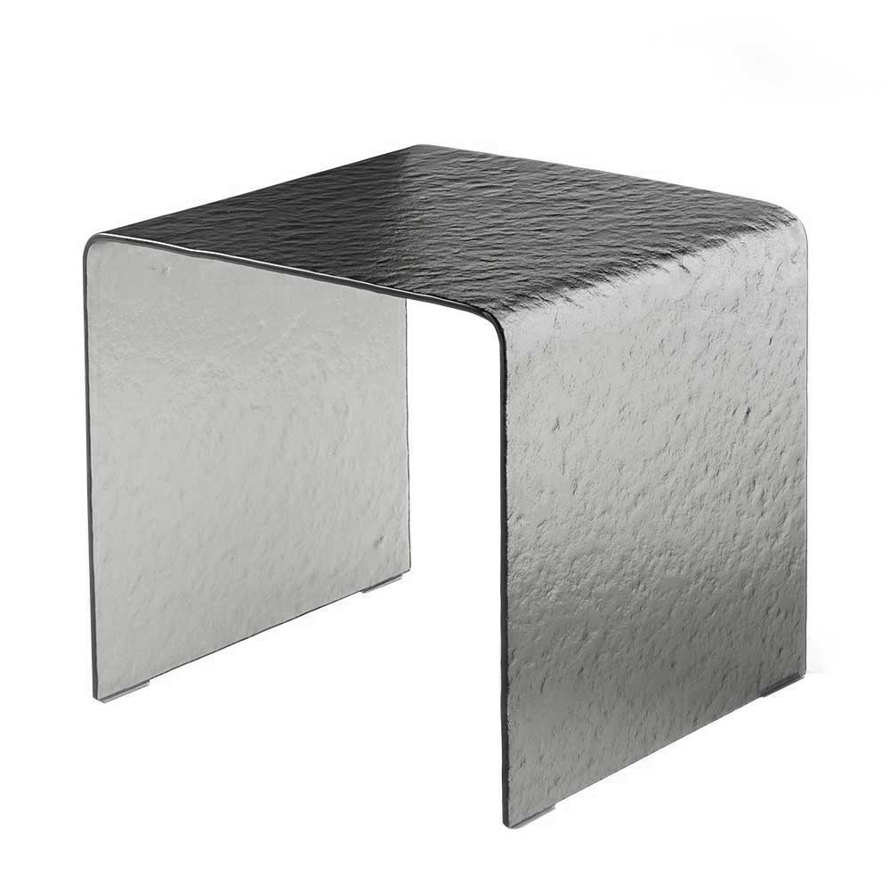 Beistelltisch aus Rauchglas mit Struktur - Sennes