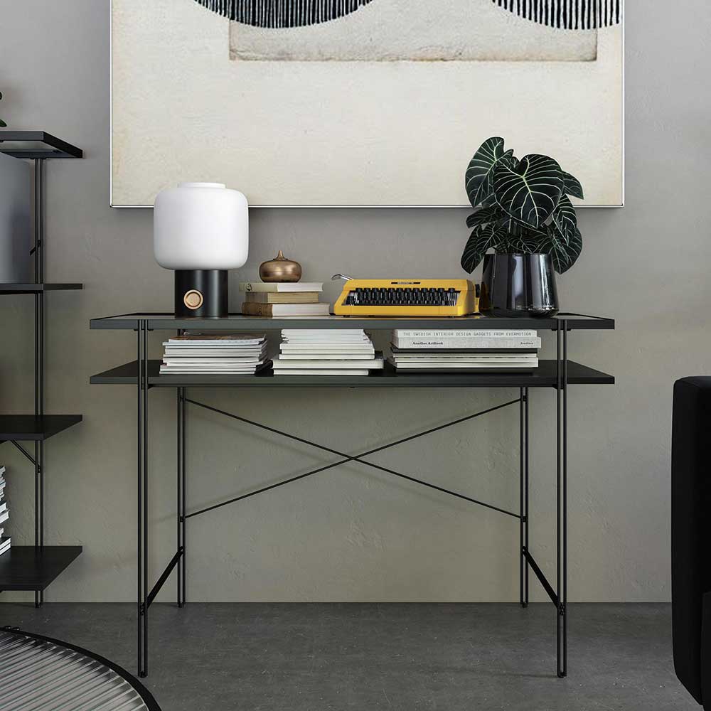 Glas Schreibtisch mit Rillenstruktur - Pluggia