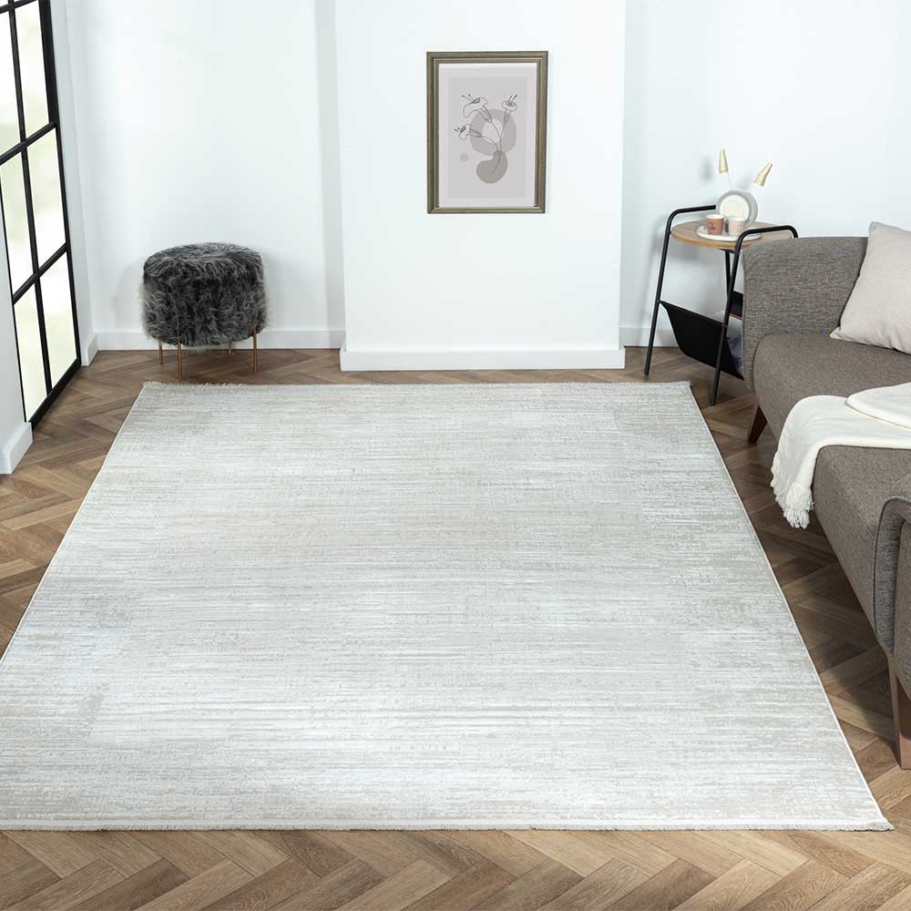 Teppich in Creme & Beige - dezent gemustert - Rondma