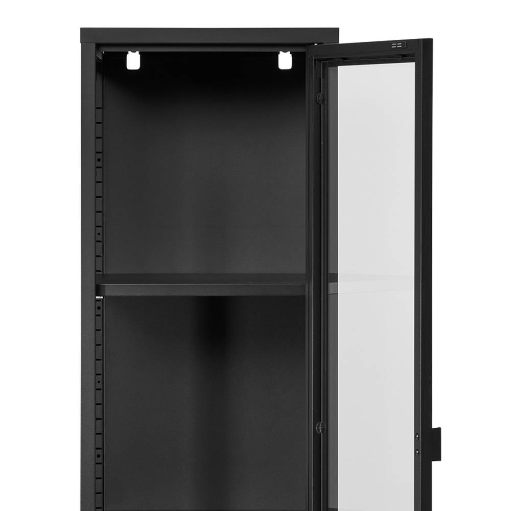 1-türige Vitrine in Schwarz - Baly