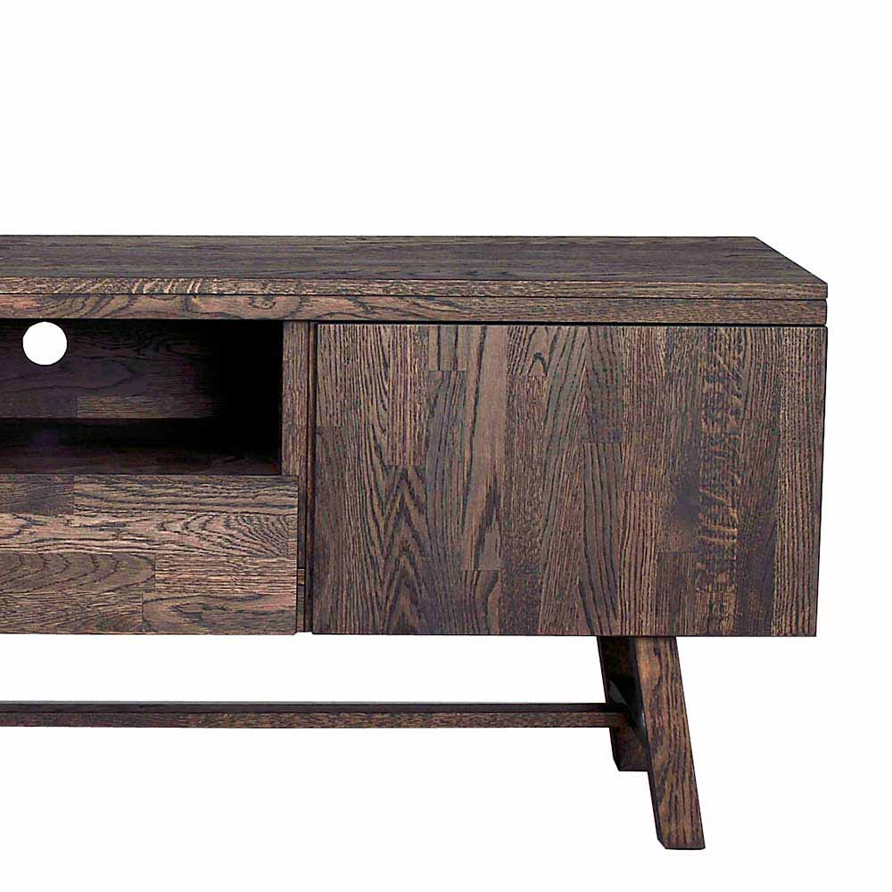 Markantes Retro TV Board aus Eiche dunkel - Vedraza